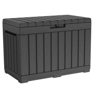 Gartenbox Gartenzubehör Aufbewahrungsbox Kunststoff Box Graphit 190 Liter