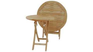 Rundklapptisch aus Teak Ø 90 cm