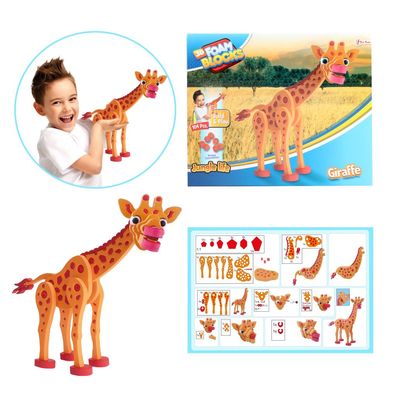 Toi Toys 3D Puzzel Giraffe Junior 31,5 Cm Foam Oranje 104 delig