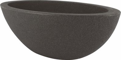 Cti Ovale Plantenbak Jardiniere LUGANO Graniet zwart 60cm