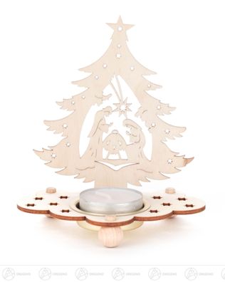 Teelichthalter Baum mit Christi Geburt BxHxT 12 cmx12,5 cmx7,5 cm NEU