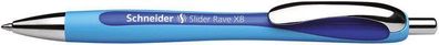 5 x Schneider Slider Rave Kugelschreiber blau 132503