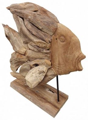 Fisch-Holzskulptur aus Teak "klein"