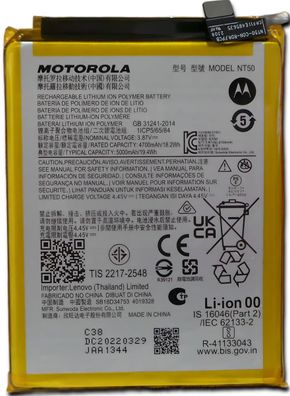 Original Motorola NT50 Akku Batterie Accu Für Motorola Moto Edge 20 Lite 5000mAh