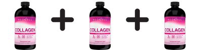 3 x Collagen Type 1&3 Liquid, Pomegranate - 473 ml.