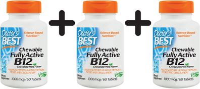 3 x Chewable Fully Active B12 - 60 tabs