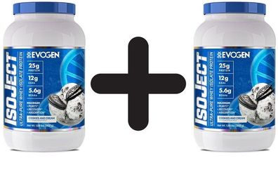 2 x Evogen IsoJect, Cookies and Cream - 858g