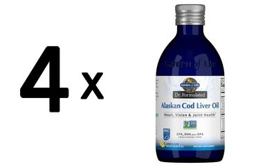 4 x Alaskan Cod Liver Oil, Lemon - 400 ml.