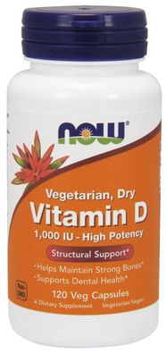 Vitamin D, 1000 IU Vegetarian - Dry - 120 vcaps