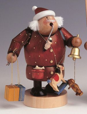 Räuchermann Weihnachtsmann mit Spielzeug BxTxH= 13x11x20cm NEU Rauchfigur