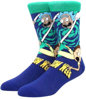 Rick & Morty Cartoon Socken - Ooooh Weee 360° Motiv Rick Lustige Heroes Socken