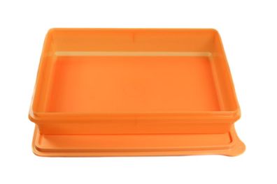 Tupperware Kühlschrank orange Party-Box Grillen Marinieren Kuchen Behälter