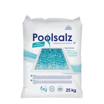 Salinen Poolsalz 25 kg aus Österreich Salzelektrolyse Dosierung für Chlor