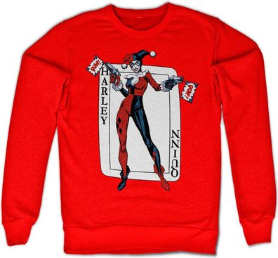 Harley Quinn Card Games Sweatshirt Red