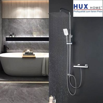 HUX Home Duschsäule variable Bohrlöcher Duschsystem ohne Armatur