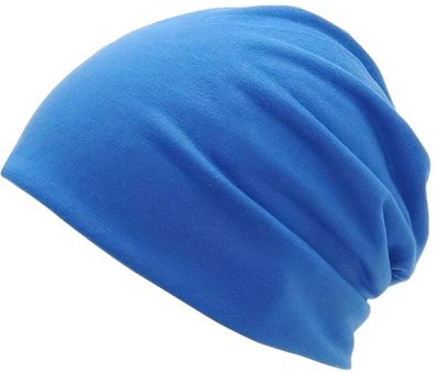 Saphirblaue Jersey Chemomütze - Rutschfeste Atmungsaktive Beaniemütze - Kopfbedeckung