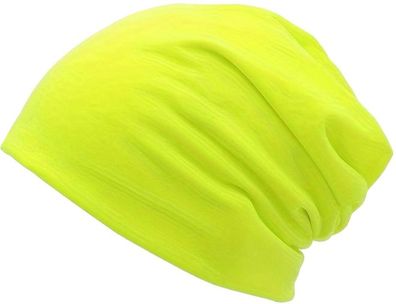 Neongelbe Jersey Chemomütze - Rutschfeste Atmungsaktive Beaniemütze - Kopfbedeckung