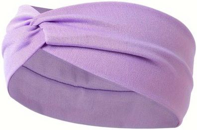 Violettes Jersey Sport Stirnband - Atmungsaktive Rutschfeste Haarband - Schweißband