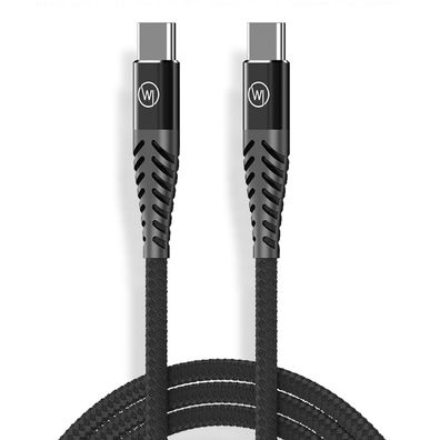 1m USB-C auf C Ladekabel für Handy / iPad (3A / 20V / 60W) Textil Kabel Ummantelung