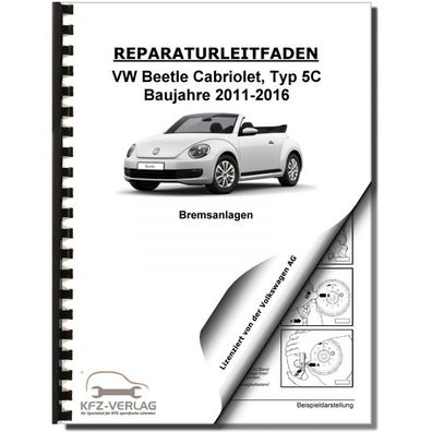 VW Beetle Cabrio 5C 2011-2016 Bremsanlagen Bremsen System Reparaturanleitung