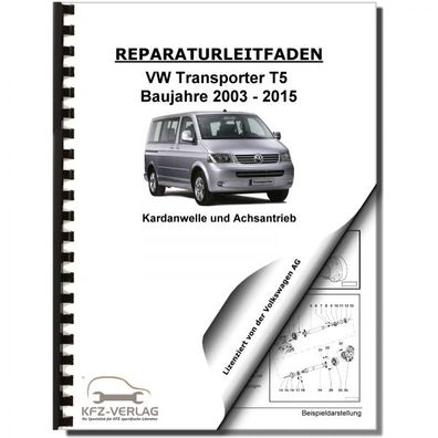 VW Transporter T5 2003-2015 Kardanwelle Achsantrieb hinten Reparaturanleitung