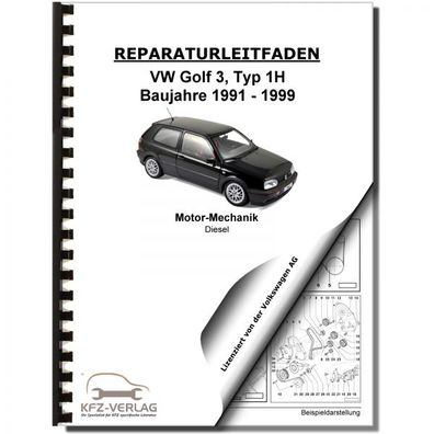 VW Golf 3 1H (91-99) 4-Zyl. 1,9l Dieselmotor TDI 64-110 PS Reparaturanleitung