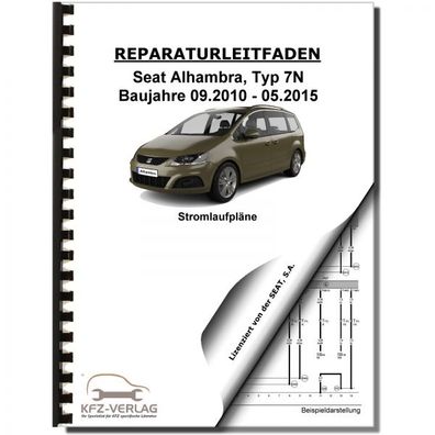 SEAT Alhambra 7N 2010-2015 Schaltplan Stromlaufplan Verkabelung Elektrik Pläne