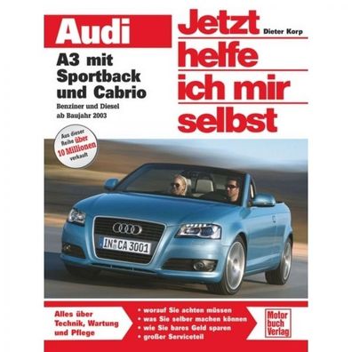 Audi A3 8P Sportback/ Cabrio 2003-2013 Reparaturanleitung Motorbuchverlag JHIMS