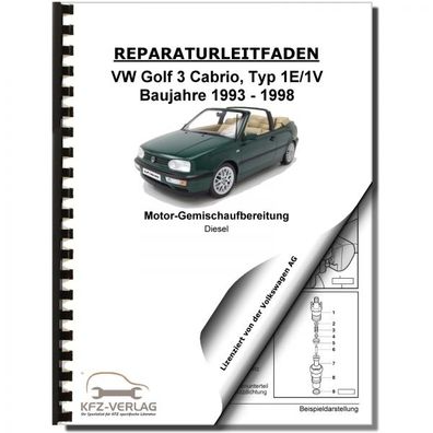 VW Golf 3 Cabrio 1E/1V Diesel-Direkteinspritz- Vorglühanlage Reparaturanleitung
