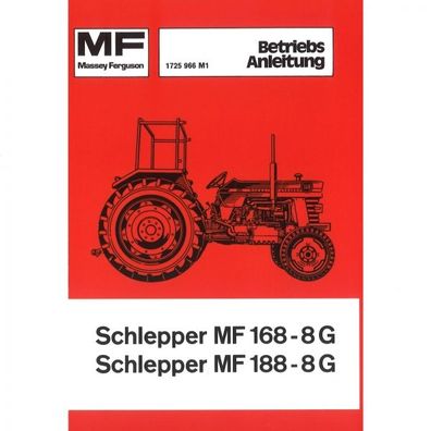 Massey Ferguson Schlepper MF168-8G MF188-G 4 Zylinder-Traktor Betriebsanleitung