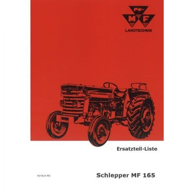 Massey Ferguson Schlepper MF165 - Traktor Ersatzteilliste Ersatzteilkatalog