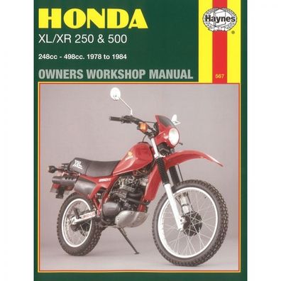 Honda Motorrad XL XR 250 und 500 (1978-1984) Reparaturanleitung Haynes