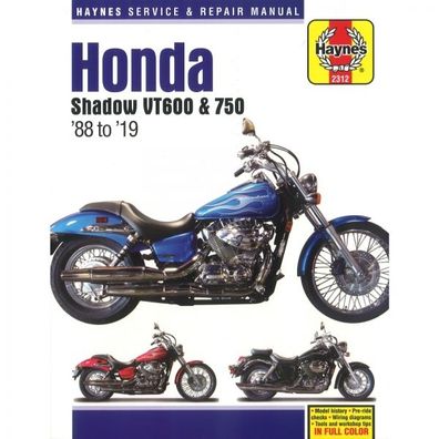 Honda Motorrad Shadow VT600 und 750 (1988-2019) Reparaturanleitung Haynes