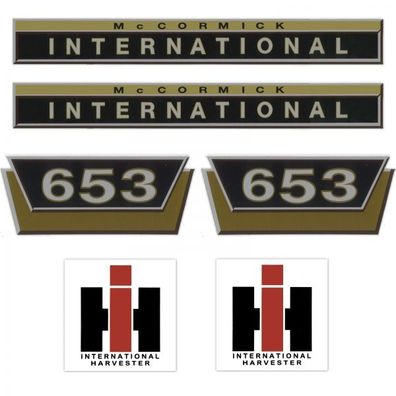 IHC International 653 Gold Klein - Traktor Schlepper Aufkleber Klebefolie