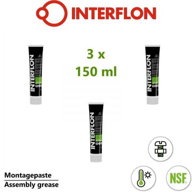 Interflon Paste HT 1200 3x 150 ml Tube Hochtemperatur Montagepaste MicPol