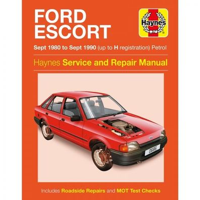 Ford Escort 1980-1990 Benzin Petrol Motor Service und Reparaturanleitung Haynes