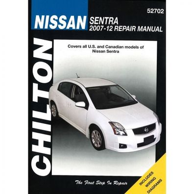 Nissan Sentra 2007-2012 USA US Kanada Canada Import Reparaturanleitung Chilton