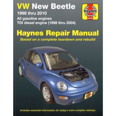 VW New Beetle Typ 9C 1998-2010 Reparaturanleitung Werkstatthandbuch Haynes