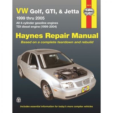 VW Golf Jetta 1999-2005 GTI Diesel 4-Zylinder USA US Reparaturanleitung Haynes