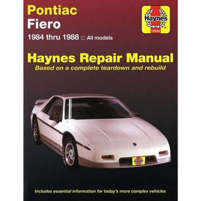 Pontiac Fiero 1984-1988 USA US Kanada Amerika Import Reparaturanleitung Haynes