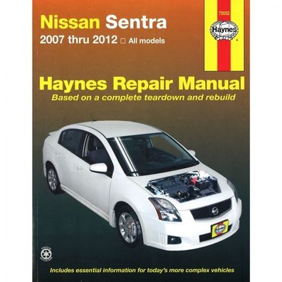 Nissan Sentra 2007-2012 Reparaturanleitung Werkstatthandbuch Haynes