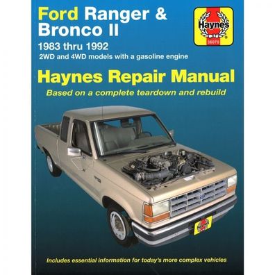 Ford Ranger Bronco II 1983-1992 Reparaturanleitung Werkstatthandbuch Haynes