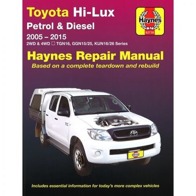 Toyota Hi-Lux 2005-2015 Reparaturanleitung Werkstatthandbuch Haynes