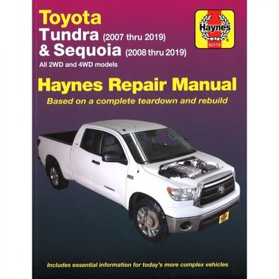 Toyota Tundra Sequoia 2007-2019 Reparaturanleitung Werkstatthandbuch Haynes