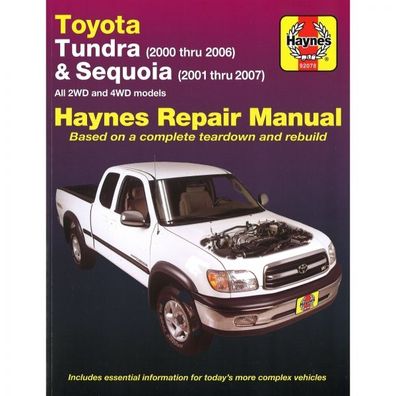 Toyota Tundra Sequoia 2000-2007 Reparaturanleitung Werkstatthandbuch Haynes