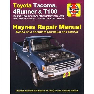 Toyota Tacoma 4Runner T100 1993-2004 Reparaturanleitung Werkstatthandbuch Haynes