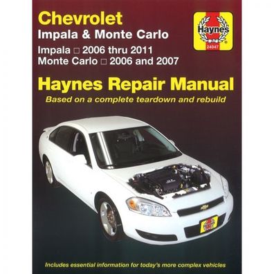 Chevrolet Impala Monte Carlo 2006-2011 Reparaturanleitung Haynes