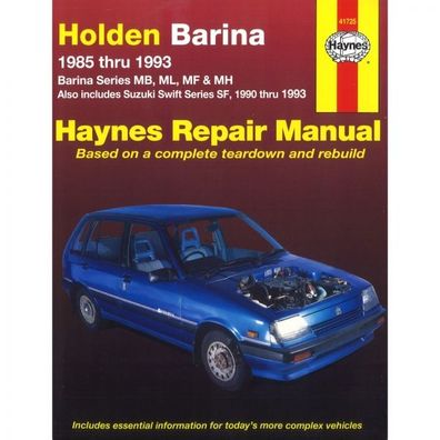 Holden Barina Suzuki Swift 1985-1993 Reparaturanleitung Werkstatthandbuch Haynes