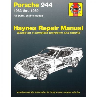 Porsche 944 1983-1989 Reparaturanleitung Werkstatthandbuch Haynes