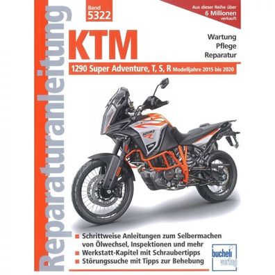 KTM 1290 Super Adventure, T, S, R 2015 bis 2020 Motorrad Reparaturanleitung